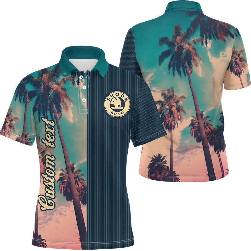 Car Vintage Polo Shirt Palm Custom, All Over Print Car Polo Shirt CAR431041625415