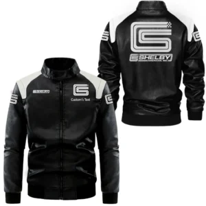 Car Fans Gift Leather Jacket, Black and White Leather Jacket For Car Enthusiasts CAR0801062089