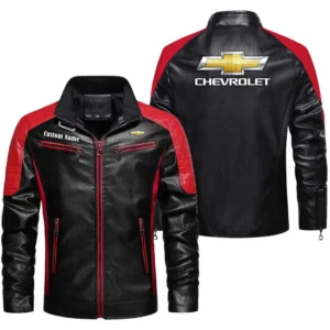 Car Fans Gift Men's PU Leather Jacket, Leather Jacket Custom Name For Auto Enthusiasts  CAR0401022100 - Red