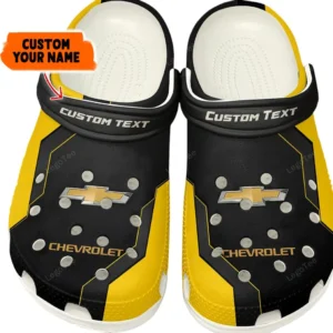 Car Fans Gift Crocs, Clogs All Over Print Gift For Car Owner, Custom Name - Yellow CAR140021225561-8