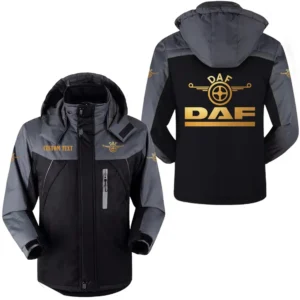 Car Fans Gift Outdoor Charging Suit, Hooded Fleece Long Jacket Exclusive Logo For Car Enthusiants, Custom Name HFLJ0112312036 - Black