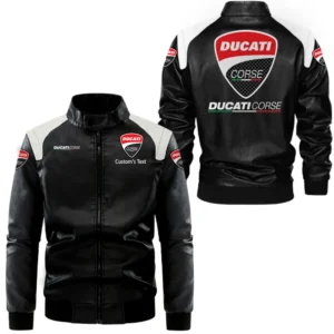 Car Fans Gift Leather Jacket, Black and White Leather Jacket For Car Enthusiasts CAR0801062124