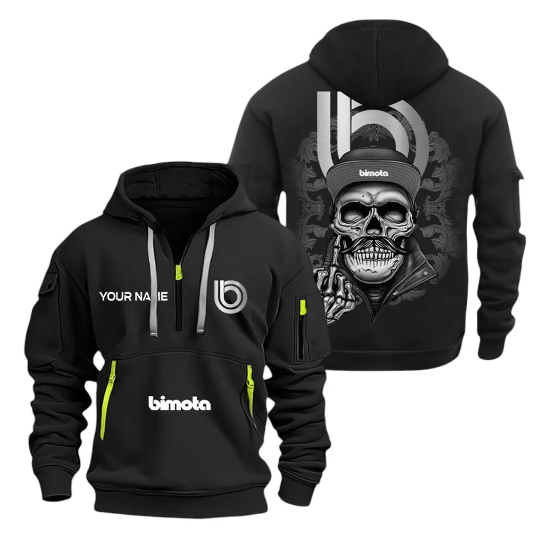 Fans Gift Hoodie Half Zipper, Hoodie All Over Print Gift For Fan CAR166022625210 - Black