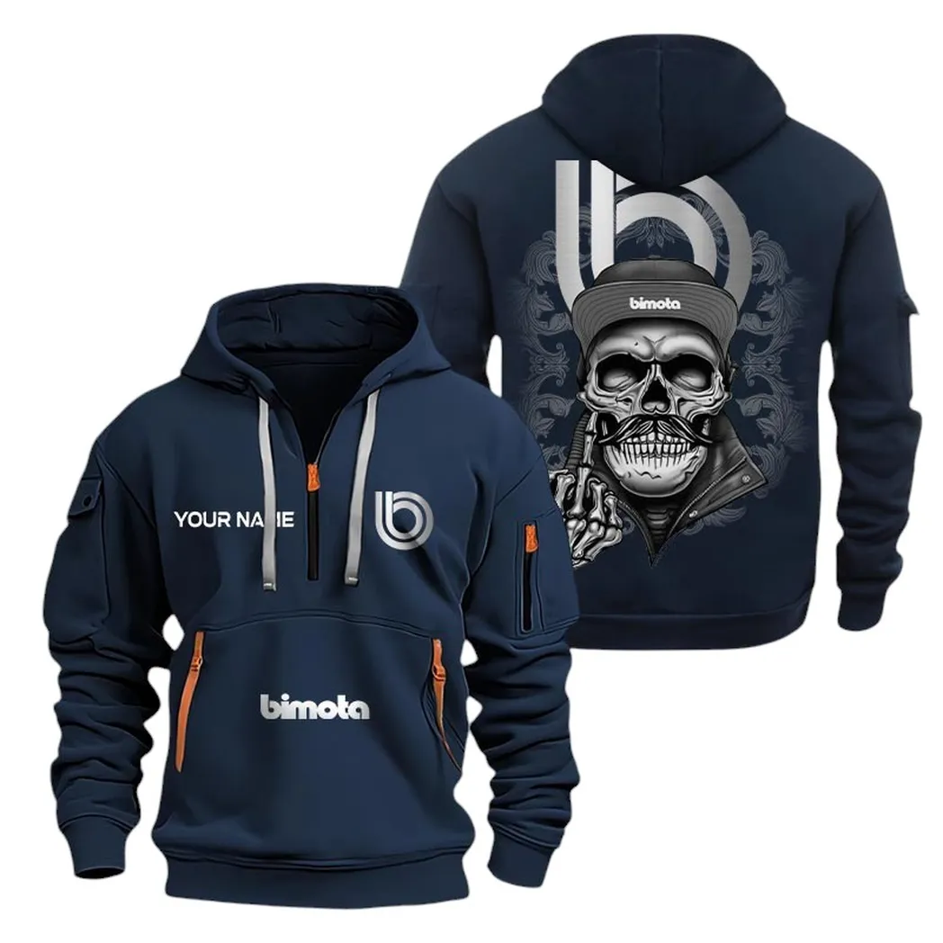 Fans Gift Hoodie Half Zipper, Hoodie All Over Print Gift For Fan CAR166022625210 - Navy