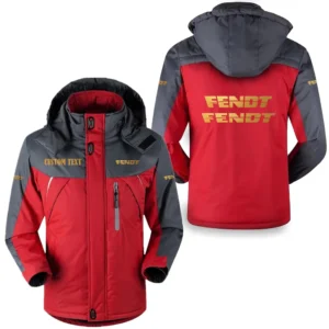 Car Fans Gift Outdoor Charging Suit, Hooded Fleece Long Jacket Exclusive Logo For Car Enthusiants, Custom Name HFLJ0112312042 - Red