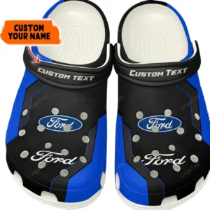 Car Fans Gift Crocs, Clogs All Over Print Gift For Car Owner, Custom Name - Blue CAR140021225564-1