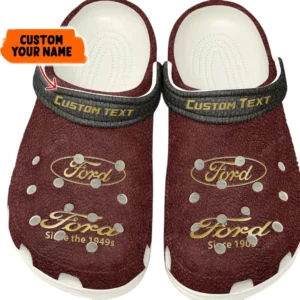 Car Fans Gift Crocs, Clogs All Over Print Gift For Car Owner, Custom Name - Red CAR141021225671-8