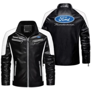 Car Fans Gift Men's PU Leather Jacket, Leather Jacket Custom Name For Auto Enthusiasts  CAR0401022147 - Black