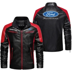 Car Fans Gift Men's PU Leather Jacket, Leather Jacket Custom Name For Auto Enthusiasts  CAR0401022147 - Red