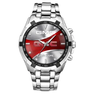 Car Car Fans Gift Steel Watches, Men Watch All Over Print Gift For Car Auto Enthusiasts, Custom Name - Silver CAR0402112549-3