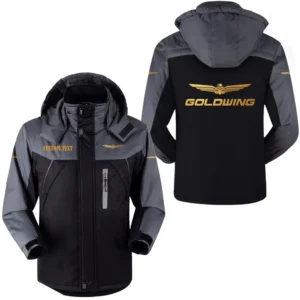 Motorcycles Fans Gift Outdoor Charging Suit, Hooded Fleece Long Jacket Exclusive Logo For Car Enthusiants, Custom Name HFLJ0112312054 - Black