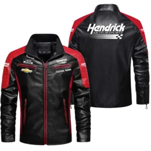 Motorsports Fans Gift Men's PU Leather Jacket, Leather Jacket Custom Name For Auto Enthusiasts  CAR0401022156 - Red