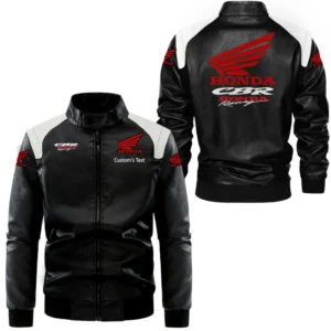 Car Fans Gift Leather Jacket, Black and White Leather Jacket For Car Enthusiasts CAR0801062170