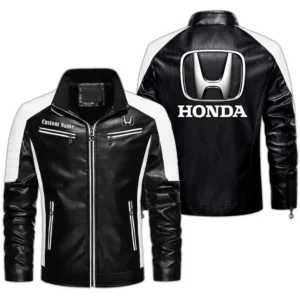 Car Fans Gift Men's PU Leather Jacket, Leather Jacket Custom Name For Auto Enthusiasts  CAR0401022162 - Black