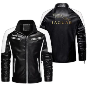 Car Fans Gift Men's PU Leather Jacket, Leather Jacket Custom Name For Auto Enthusiasts  CAR0401022172 - Black