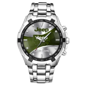 Truck Fans Gift Steel Watches, Men Watch All Over Print Gift For Truck Lovers, Custom Name - Silver CAR0402112539-3