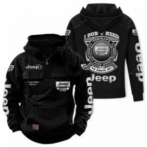 Truck Fans Gift Tactical Quarter Zip Hoodie, Hoodie All Over Print For Car Owner CAR106021525004 - Black