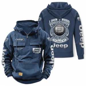 Truck Fans Gift Tactical Quarter Zip Hoodie, Hoodie All Over Print For Car Owner CAR106021525004 - Dark Blue
