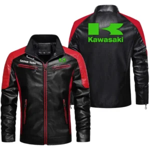 Motorcycle Fans Gift Men's PU Leather Jacket, Leather Jacket Custom Name For Auto Enthusiasts  CAR0401022178 - Red