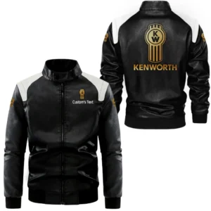 Truck Fans Gift Leather Jacket, Black and White Leather Jacket For Car Enthusiasts CAR0801062197