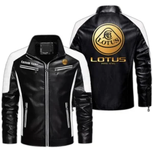 Car Fans Gift Men's PU Leather Jacket, Leather Jacket Custom Name For Auto Enthusiasts  CAR0401022208 - Black