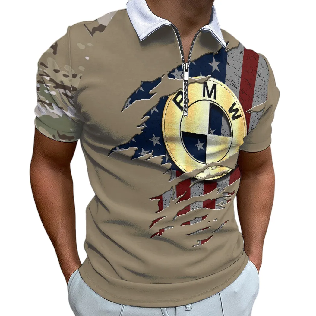 Luxury Car Car Fans Gift Zipper Polo Shirt, Polo Shirt All Over Print For Luxury Car Auto Enthusiasts CAR340213005-1
