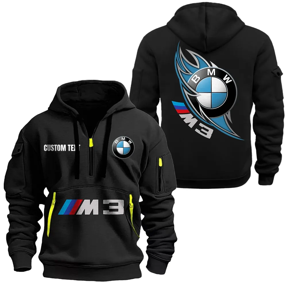 Luxury Car Fans Gift Hoodie Half Zipper, Hoodie All Over Print Gift For Car Lover CAR1701112029 - Black