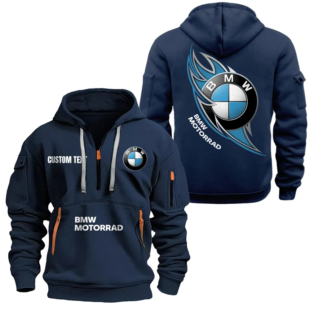 Luxury Car Fans Gift Hoodie Half Zipper, Hoodie All Over Print Gift For Car Lover CAR1701112032 - Navy