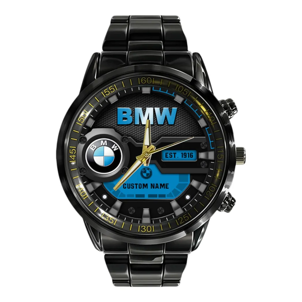 Luxury Car Fans Gift Stainless Steel Watch, Men Watch All Over Print Gift For Luxury Car Fan, Custom Name CAR327032625563