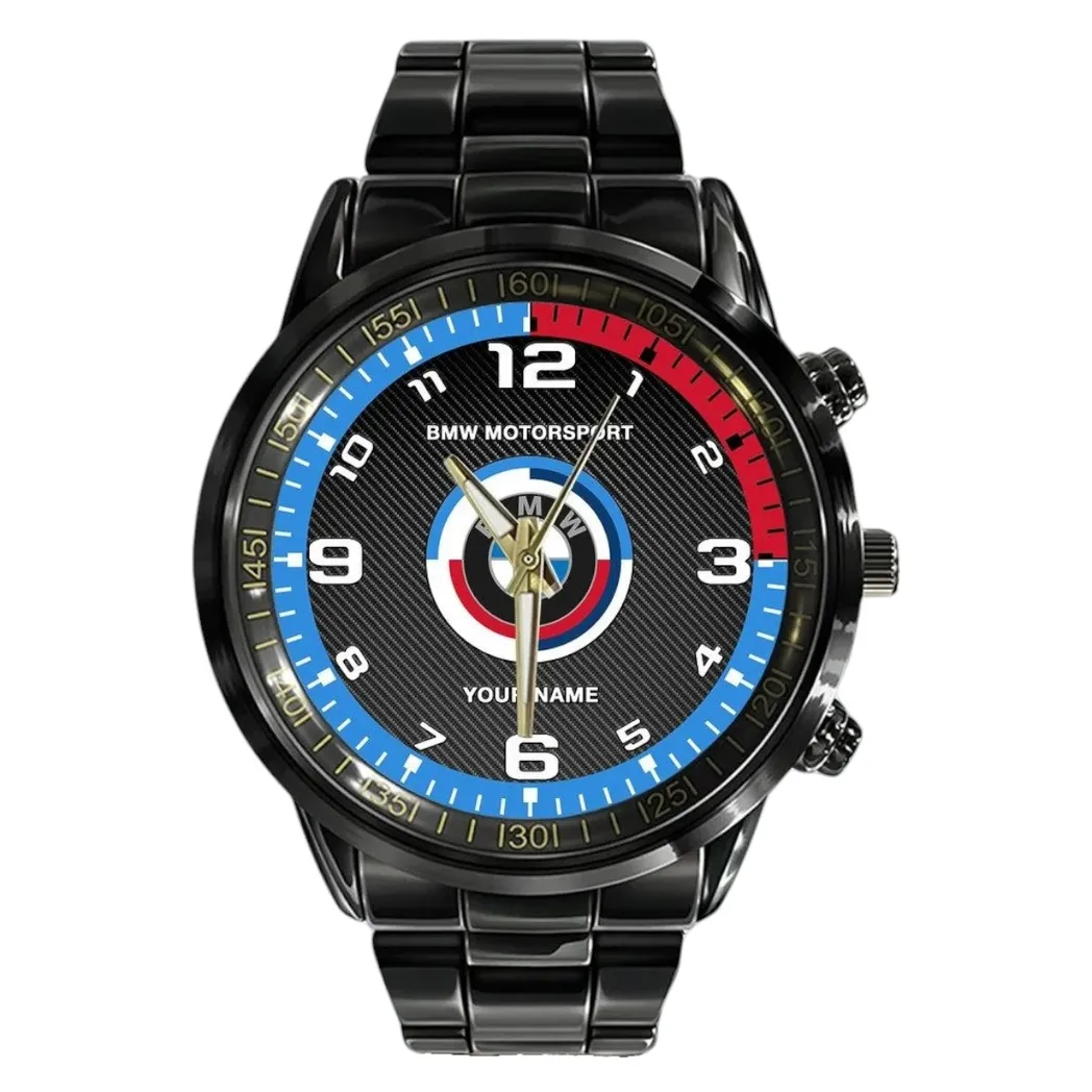 Luxury Car Fans Gift Stainless Steel Watch, Men Watch All Over Print Gift For Luxury Car Fan, Custom Name CAR327032625572