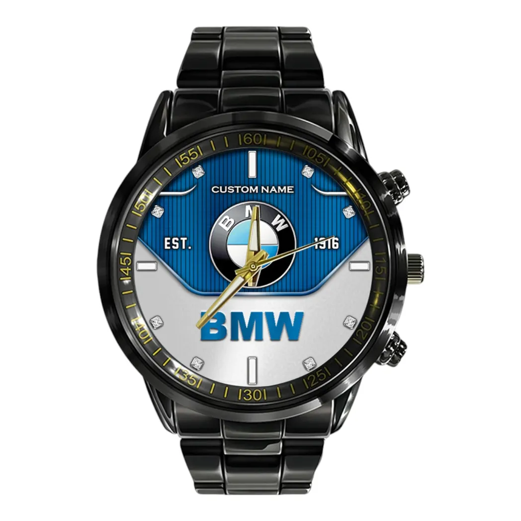 Luxury Car Fans Gift Stainless Steel Watch, Men Watch All Over Print Gift For Luxury Car Fan, Custom Name CAR327032625582
