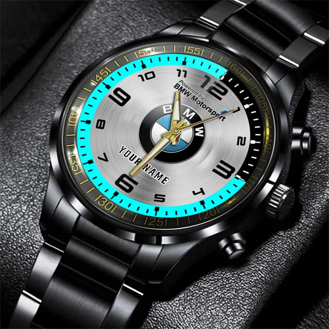 Luxury Car Fans Gift Stainless Steel Watch, Men Watch All Over Print Gift For Watch Luxury Car - Cyan DCAR478282088