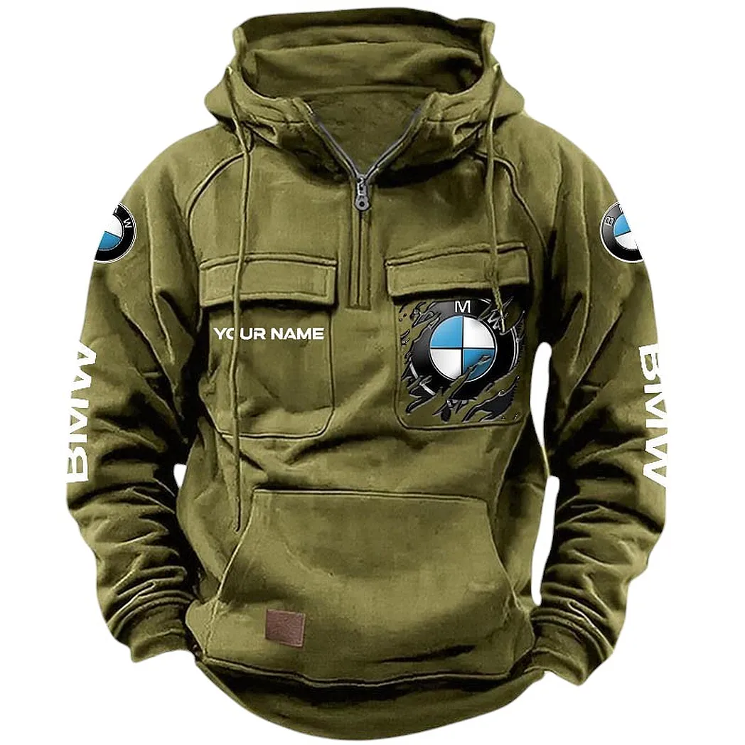 Luxury Car Fans Gift Tactical Quarter Zip Hoodie, Hoodie All Over Print For Luxury Car Lovers CAR164022425189 - Army Green