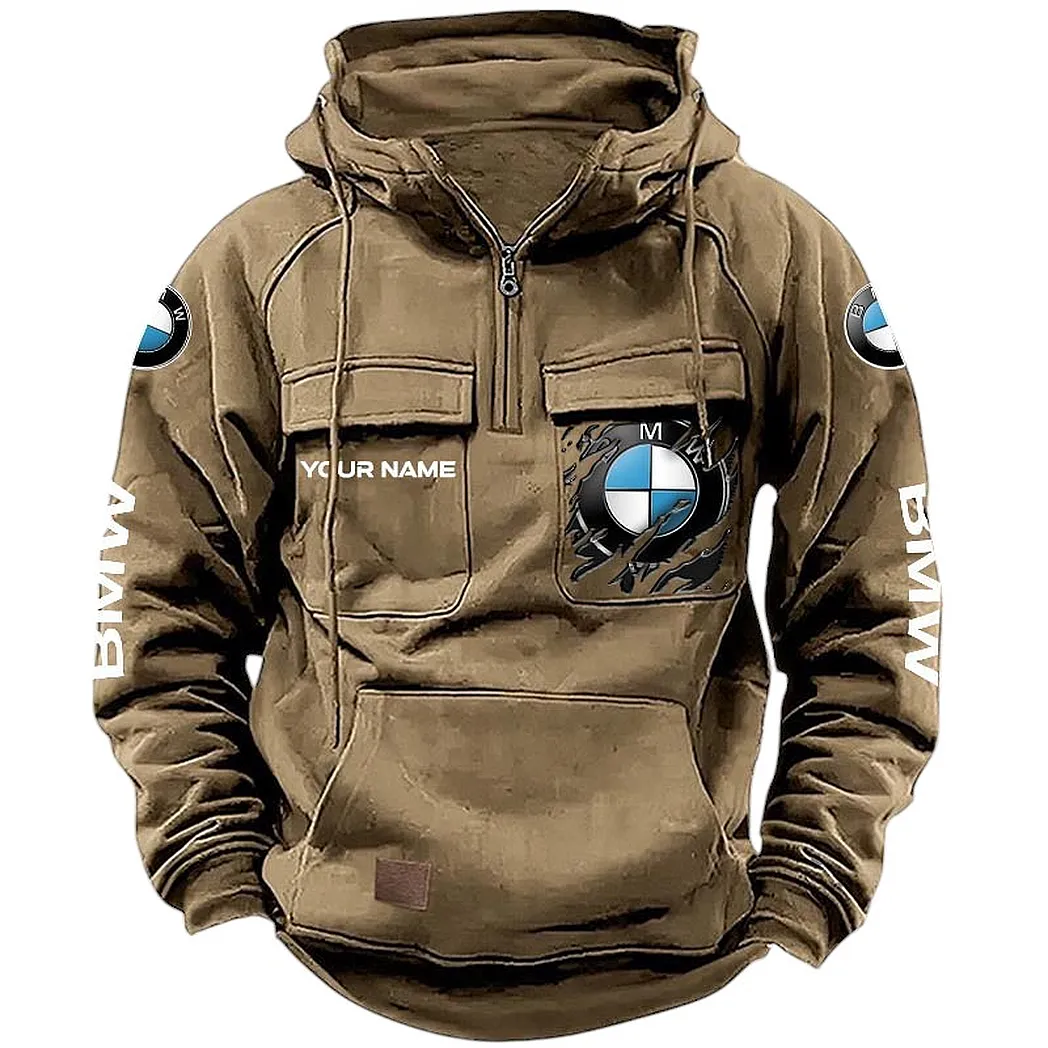 Luxury Car Fans Gift Tactical Quarter Zip Hoodie, Hoodie All Over Print For Luxury Car Lovers CAR164022425189 - Khaki