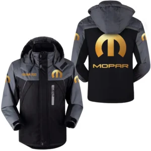 Car Fans Gift Outdoor Charging Suit, Hooded Fleece Long Jacket Exclusive Logo For Car Enthusiants, Custom Name HFLJ0112312102 - Black