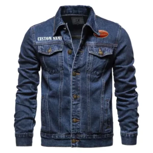 Motorcycle Fans Gift Denim Jacket, Denim Jacket All Over Print Gift For Car Enthusiasts CAR1901132205 - Dark Blue