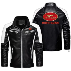 Motorcycle Fans Gift Men's PU Leather Jacket, Leather Jacket Custom Name For Auto Enthusiasts  CAR0401022238 - Black
