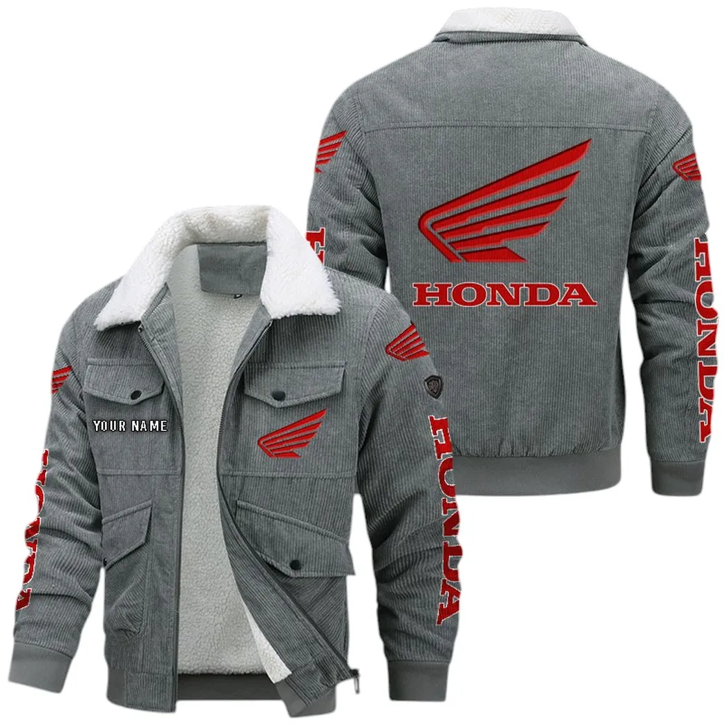 Motorcycle Fans Gift Corduroy Jacket, Jacket All Over Print Gift For Motorcycle Lovers CAR42022225580 - Gray