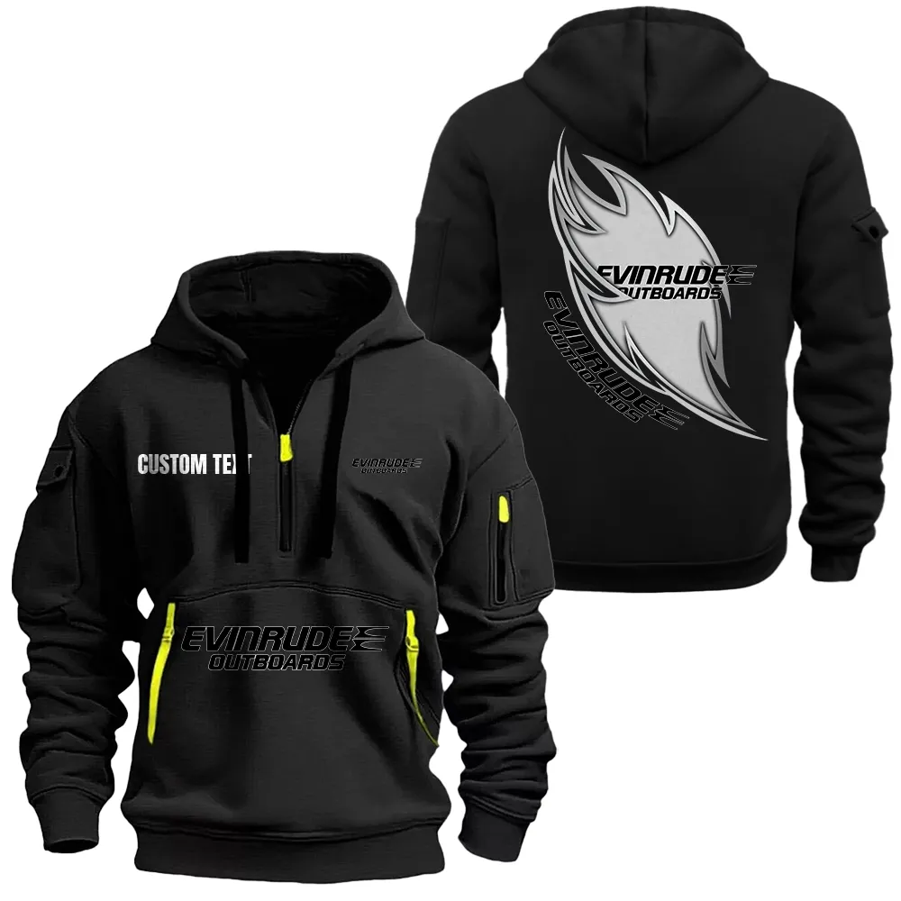 Motorcycle Fans Gift Hoodie Half Zipper, Hoodie All Over Print Gift For Car Lover CAR1701112071 - Black
