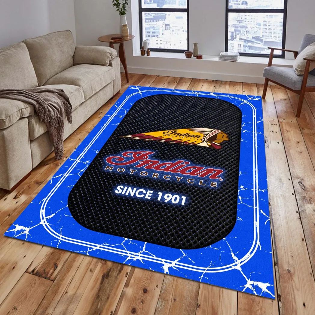 Motorcycle Fans Gift Rug, Carpet All Over Print Gift For Motorcycle Lovers CAR15203142536 - Blue