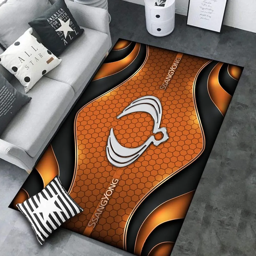 Motorcycle Fans Gift Rug, Carpet All Over Print Gift For Motorcycle Lovers CAR189032125581 - Orange