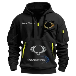 Motorcycle Half Zip Hoodie CAR113021425818, Best Gift for Him, Husband, Boyfriend - Black