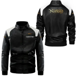 Motorcycle Fans Gift Leather Jacket, Black and White Leather Jacket For Car Enthusiasts CAR0801062273