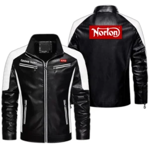 Motorcycle Fans Gift Men's PU Leather Jacket, Leather Jacket Custom Name For Auto Enthusiasts  CAR0401022258 - Black