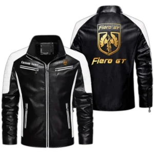 Car Fans Gift Men's PU Leather Jacket, Leather Jacket Custom Name For Auto Enthusiasts  CAR0401022274 - Black