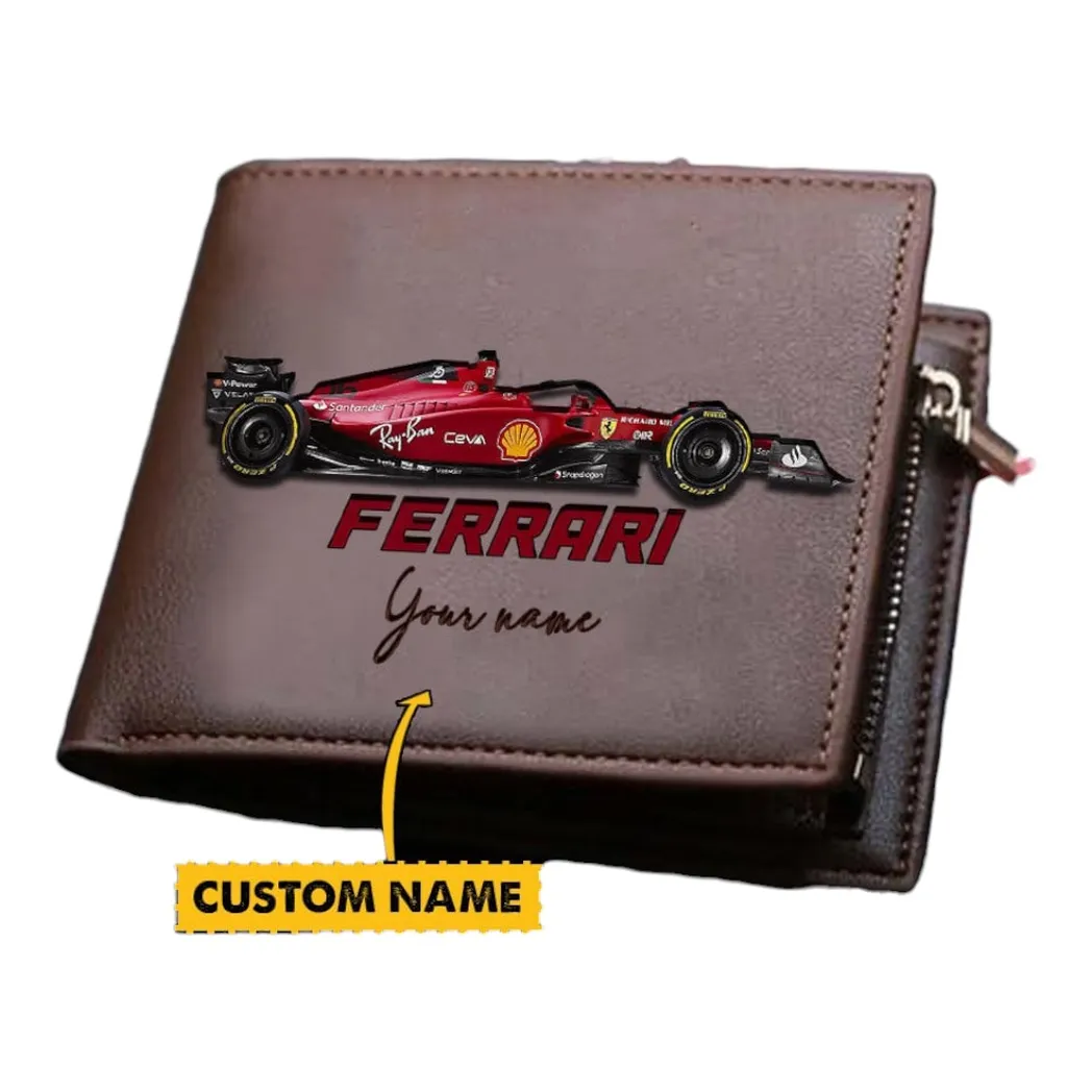 Racing Car Fan Gift PU Leather Wallet, Men Wallet All Over Print Gift For Racing Car7904142506