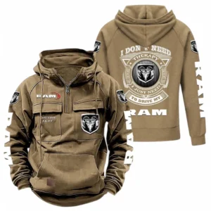 Truck Fans Gift Tactical Quarter Zip Hoodie, Hoodie All Over Print For Car Owner CAR106021525005 - Khaki