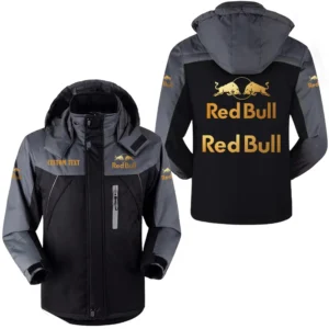 Car Fans Gift Outdoor Charging Suit, Hooded Fleece Long Jacket Exclusive Logo For Car Enthusiants, Custom Name HFLJ0112312117 - Black