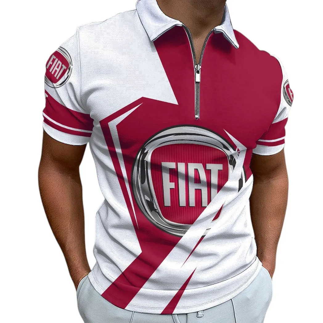 Retro Car Fans Gift Zipper Polo Shirt, Polo Shirt All Over Print For Retro Car Lovers Car02122547