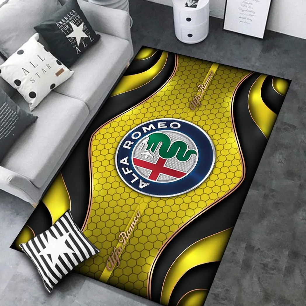 Retro Sports Car Fans Gift Rug, Carpet All Over Print Gift For Retro Sports Car Lovers CAR189032125558 - Yellow